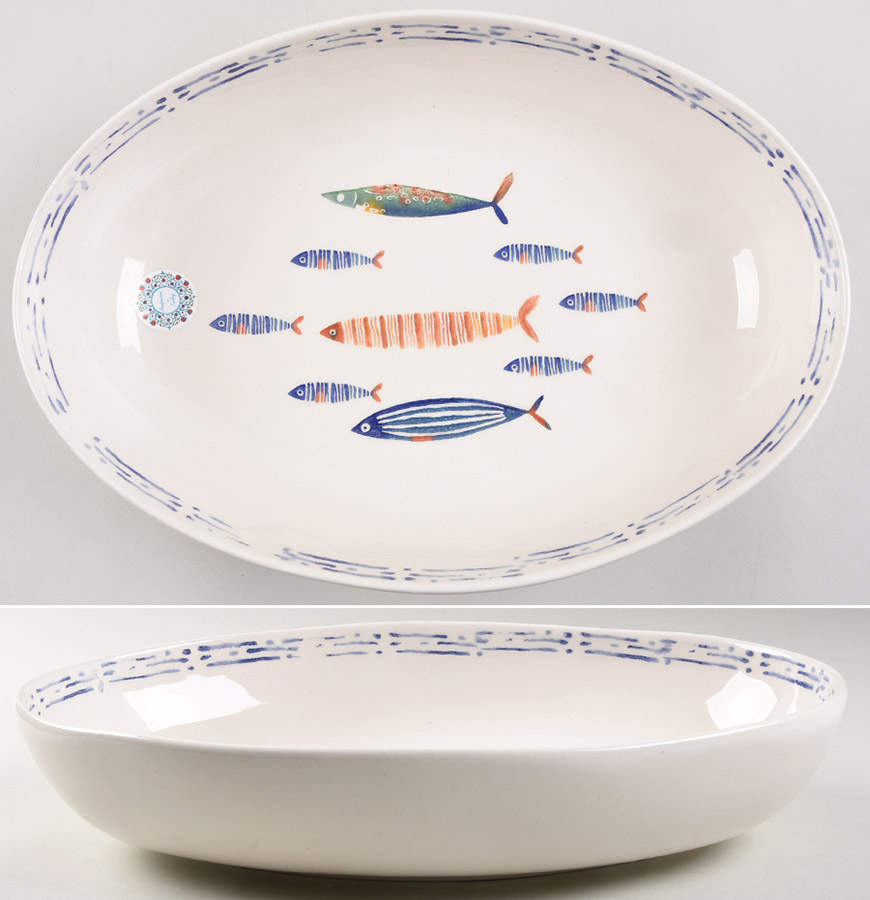 PPC17 13" Oval Serving Bowl by Papart Ceramics-1