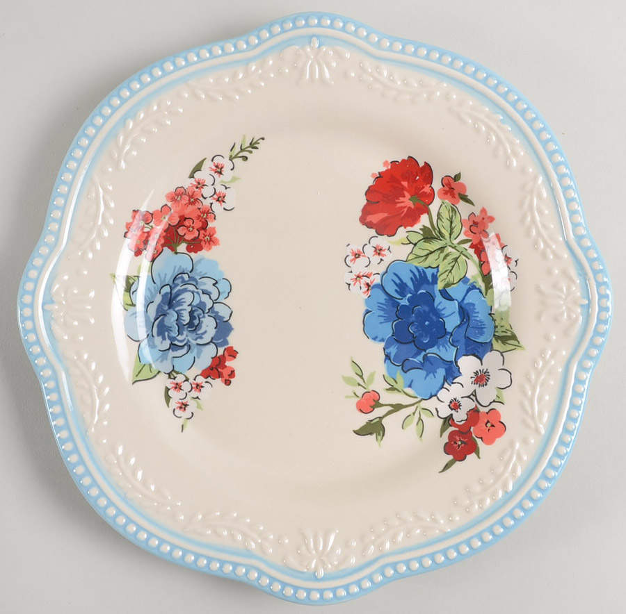 Classic Charm Salad/Dessert Plate by Pioneer Woman-1