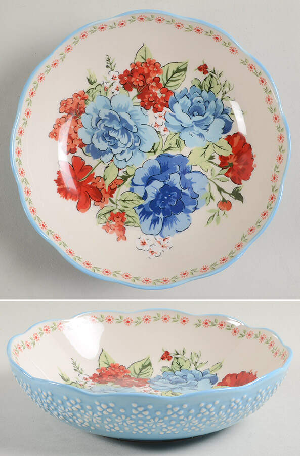 Classic Charm 7" Individual Pasta Bowl by Pioneer Woman-1
