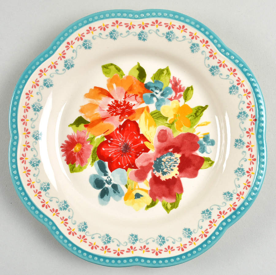 Wildflower Whimsy Salad/Dessert Plate by Pioneer Woman-1