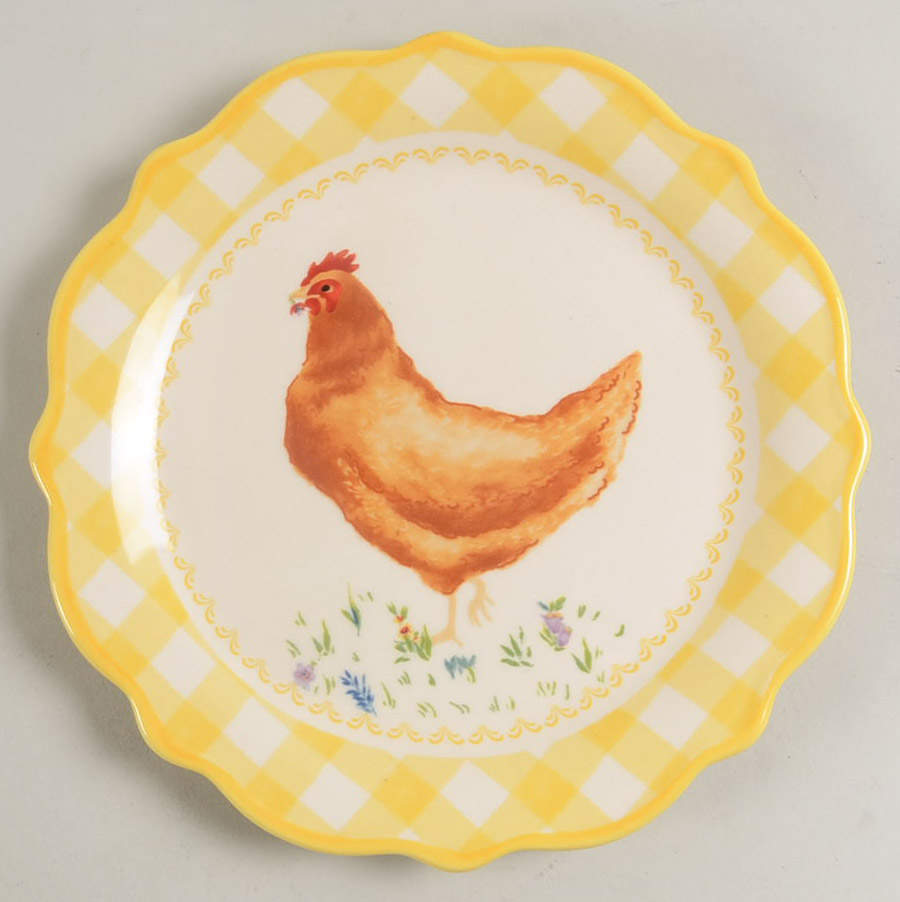 Gingham Dessert/Pie Plate by Pioneer Woman-1