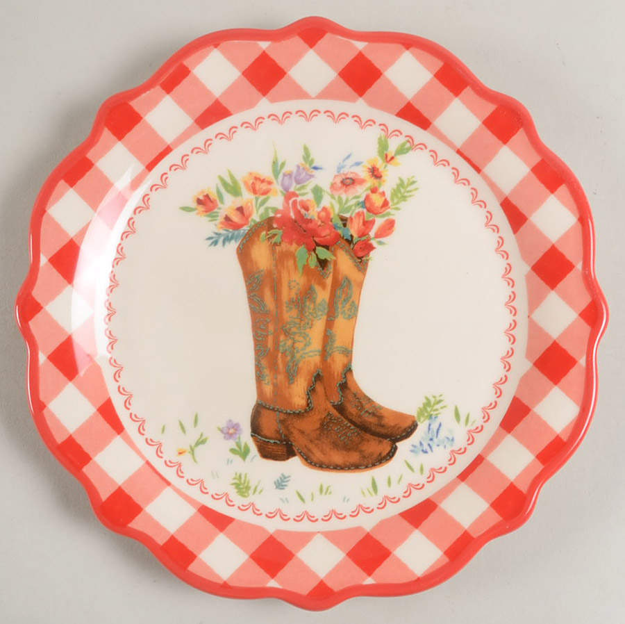 Gingham Dessert/Pie Plate by Pioneer Woman-1