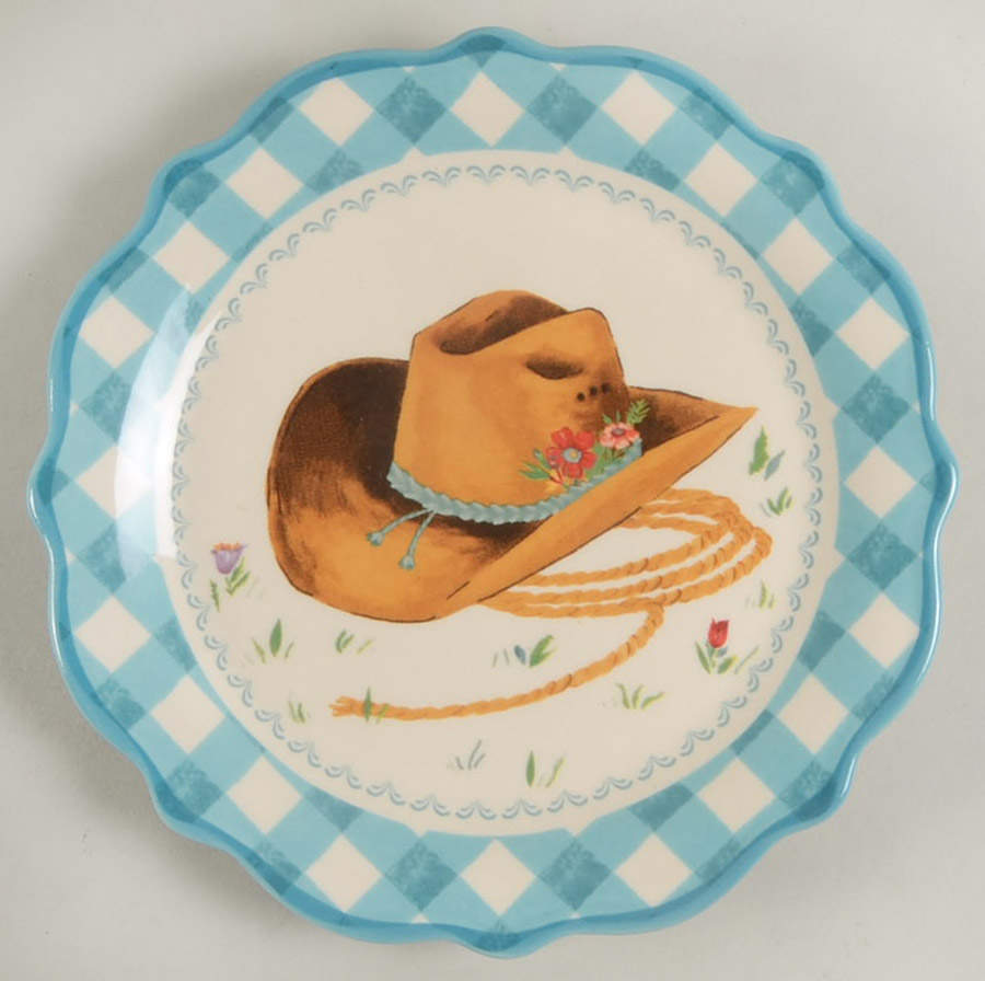 Gingham Dessert/Pie Plate by Pioneer Woman-1