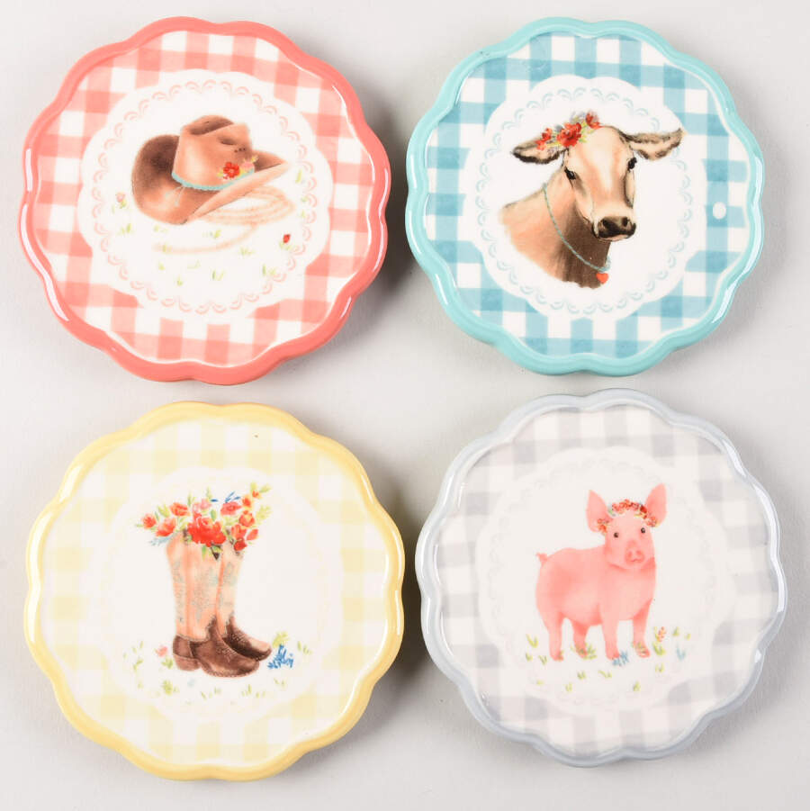 Gingham Coaster - Set of 4 Motifs by Pioneer Woman-1