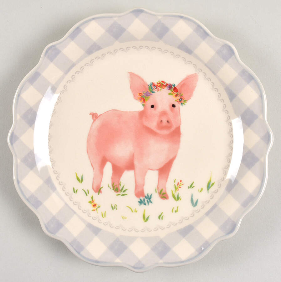 Gingham Dessert/Pie Plate by Pioneer Woman-1