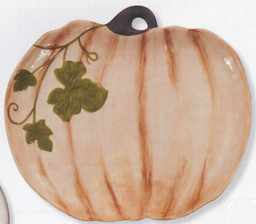 Watercolor Pumpkins 12" Oval Serving Platter by Park Designs-1