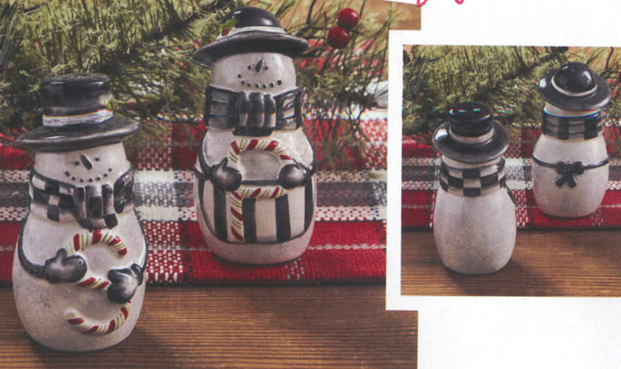 Sketchbook Snowman Figural Salt & Pepper Set by Park Designs-1