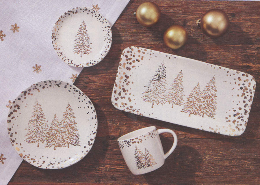 Golden Christmas Salad Plate by Park Designs-1