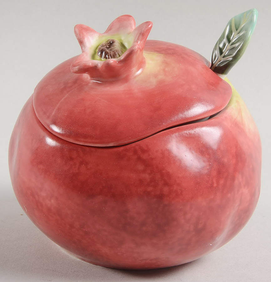 Nature's Bounty Figural Jam Jelly and Lid with Spoon by Portmeirion-1