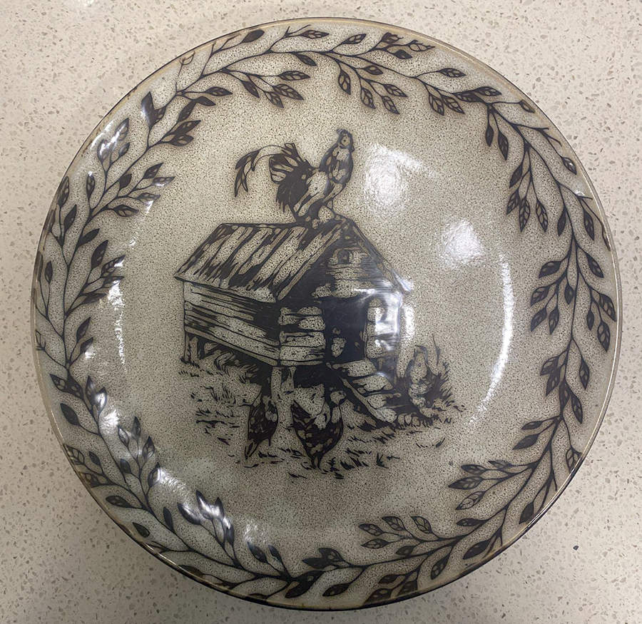 Farmhouse Rooster Salad Plate by Pfaltzgraff-1