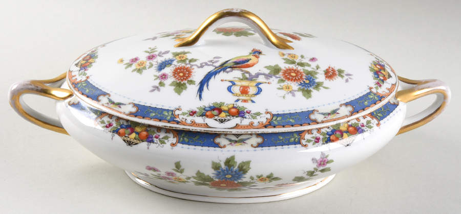 PUN158 Oval Covered Vegetable by Porcelain Union-1