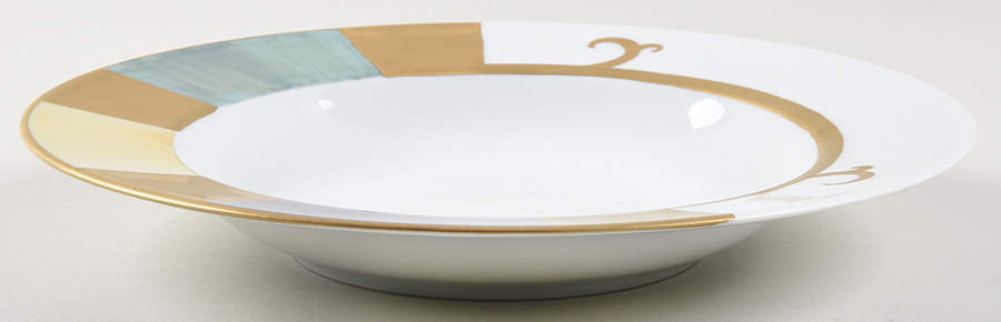 Rinceaux Large Rim Soup Bowl by Poc a Poc-1