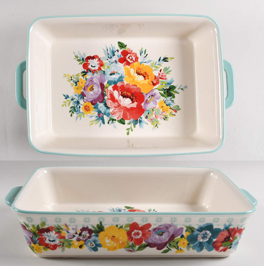 Sweet Romance 13'' Rectangular Baker by Pioneer Woman-1