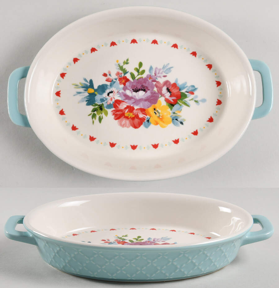 Sweet Romance 10" Oval Baker by Pioneer Woman-1