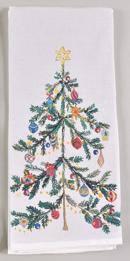 Christmas in the Country Cloth Kitchen Towel by Pottery Barn China-1