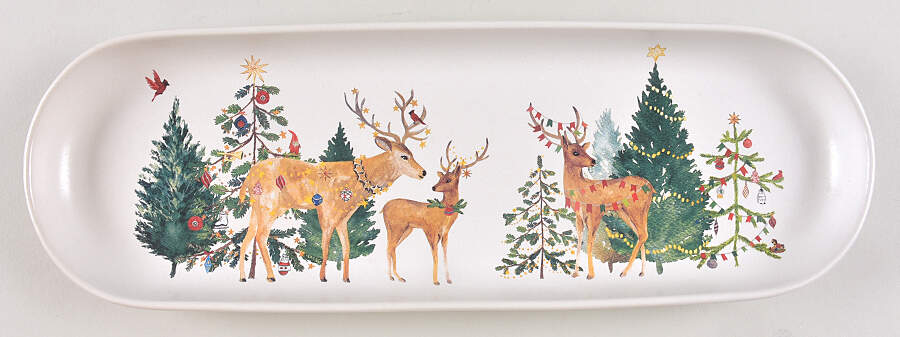 Christmas in the Country Cookie Tray by Pottery Barn China-1
