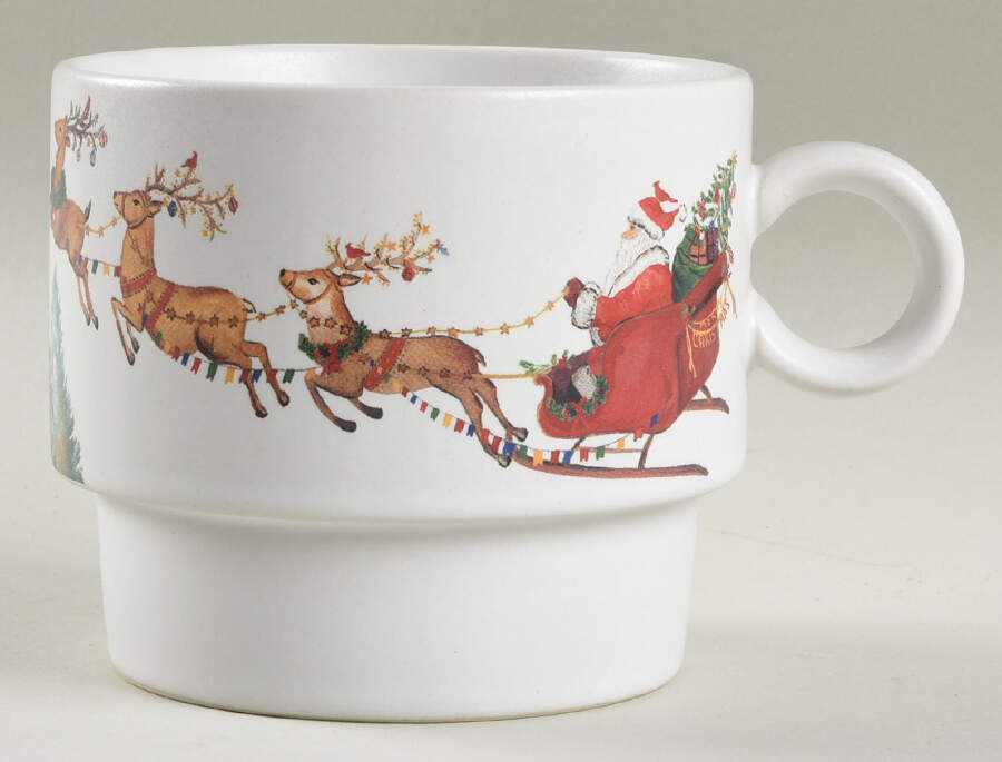 Christmas in the Country Stackable Mug by Pottery Barn China-1