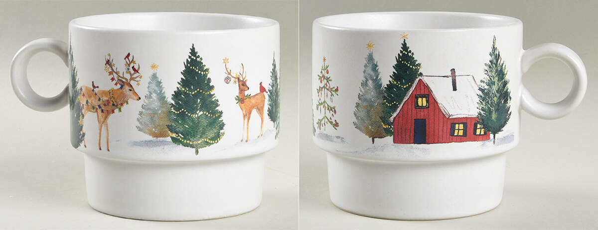 Christmas in the Country Stackable Mug by Pottery Barn China-1