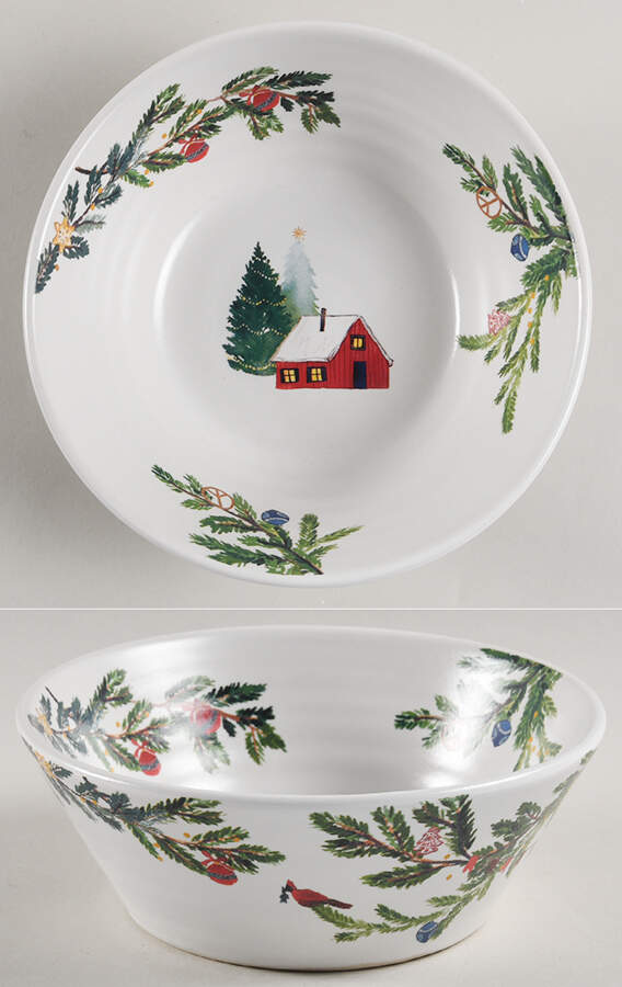 Christmas in the Country Soup/Cereal Bowl by Pottery Barn China-1