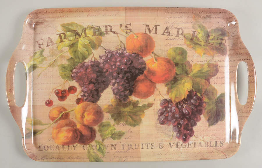 Melamine Trays 19" Rectangular Handled Tray by Pimpernel International-1