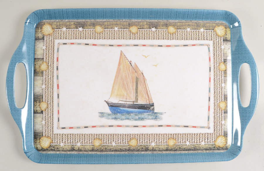 Melamine Trays 19" Rectangular Handled Tray by Pimpernel International-1