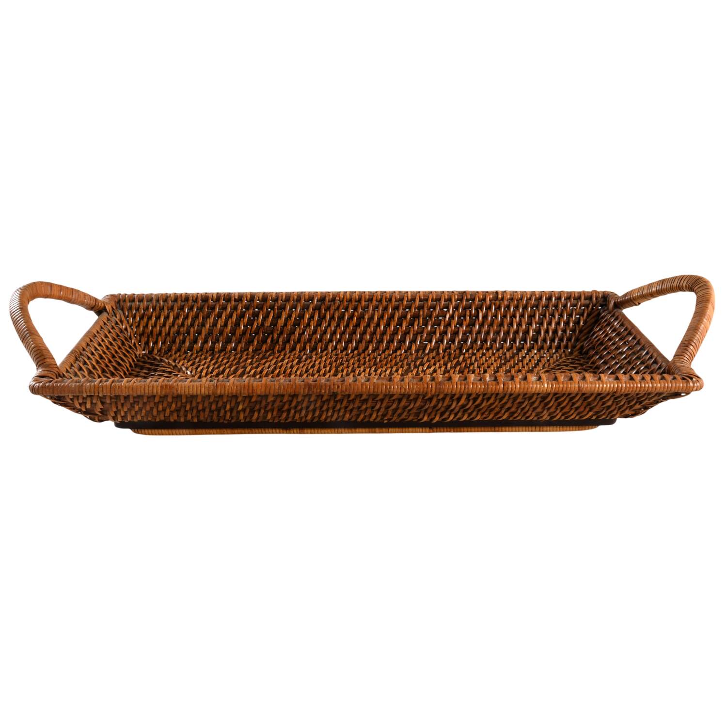 Woven Selections 20" Wicker Rectangular Tray by Pampered Chef-1