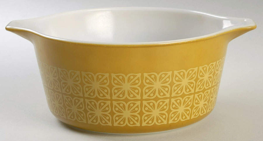 Autumn Floral 1.5 Quart Round Casserole No Lid by Pyrex-1