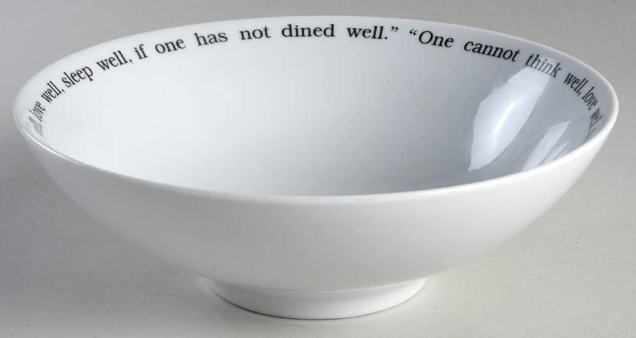 Great White Quotation 9" Round Vegetable Bowl by Pottery Barn China-1