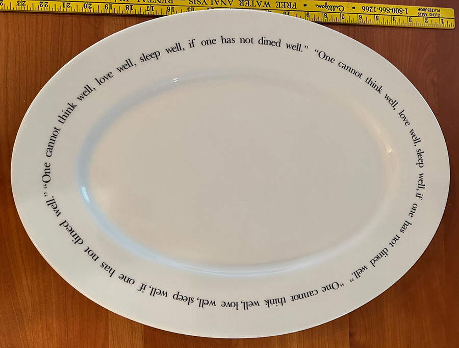 Great White Quotation 21" Oval Serving Platter by Pottery Barn China-1
