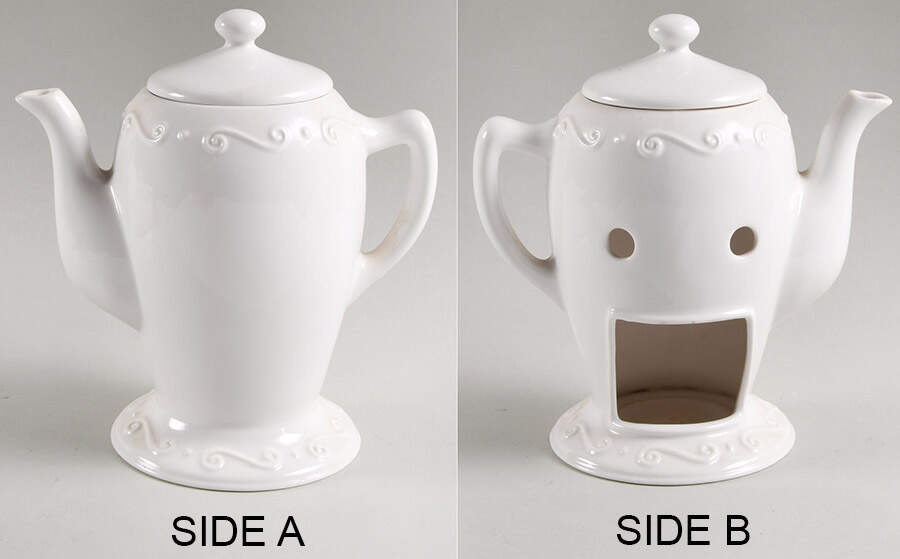 P5D1 Wax Tart Warmer-Teapot W/Lid by PartyLite China-1