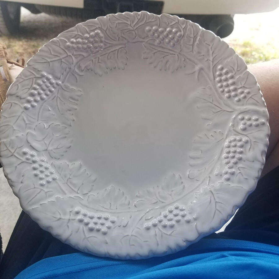 White Grapes Dinner Plate by Pier 1-1