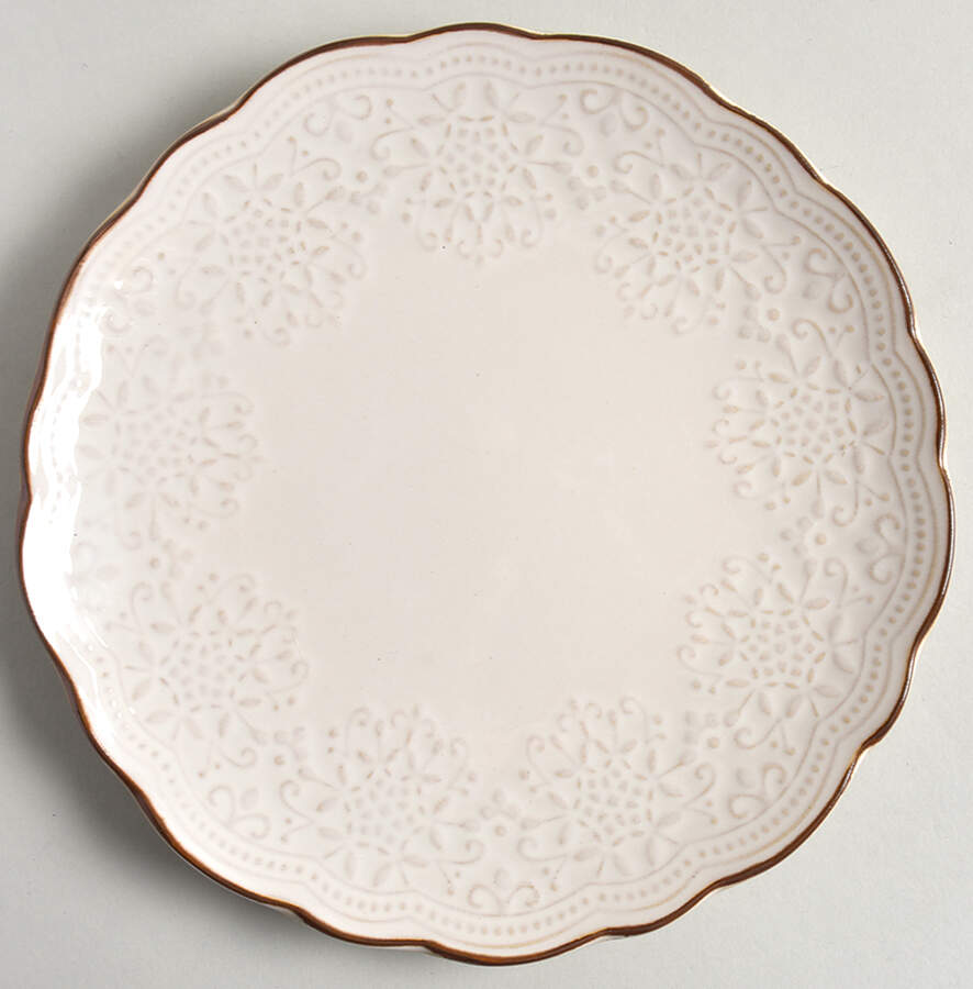 Joanne White Salad Plate by Pfaltzgraff-1
