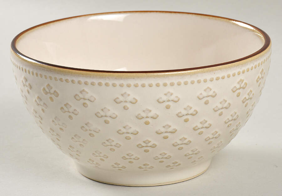 Joanne White Fruit/Dessert (Sauce) Bowl by Pfaltzgraff-1