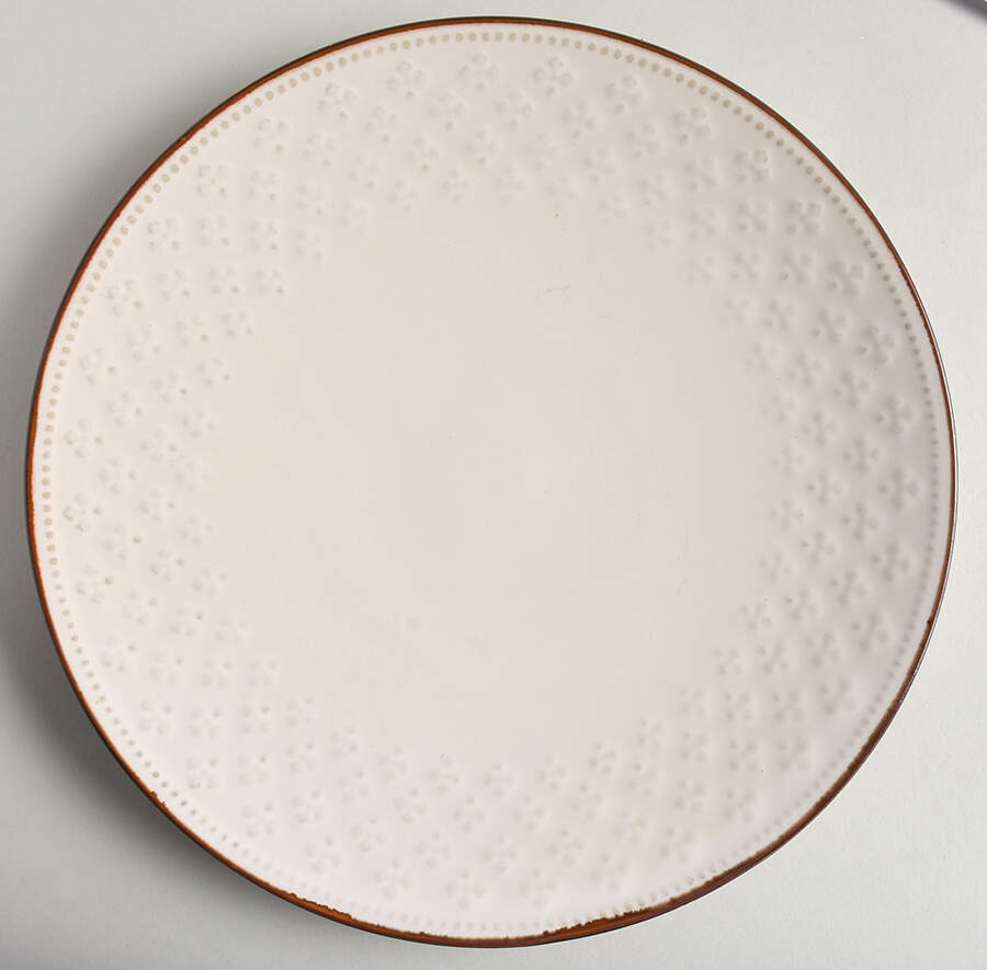 Joanne White Dinner Plate by Pfaltzgraff-1