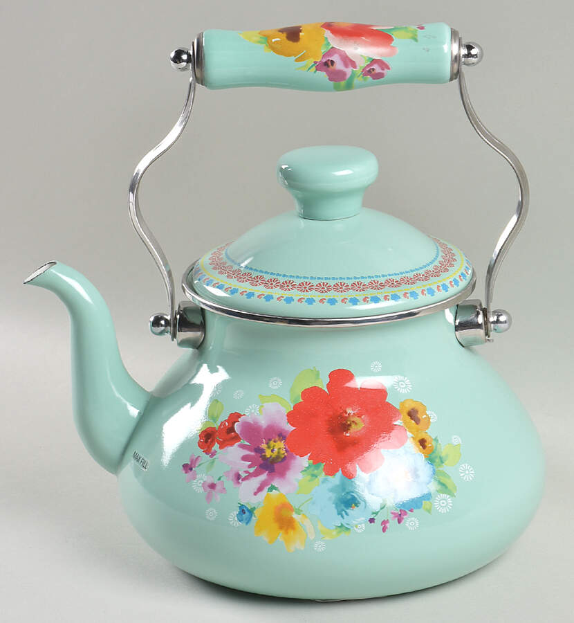 Breezy Blossom Metal Kettle & Lid by Pioneer Woman-1