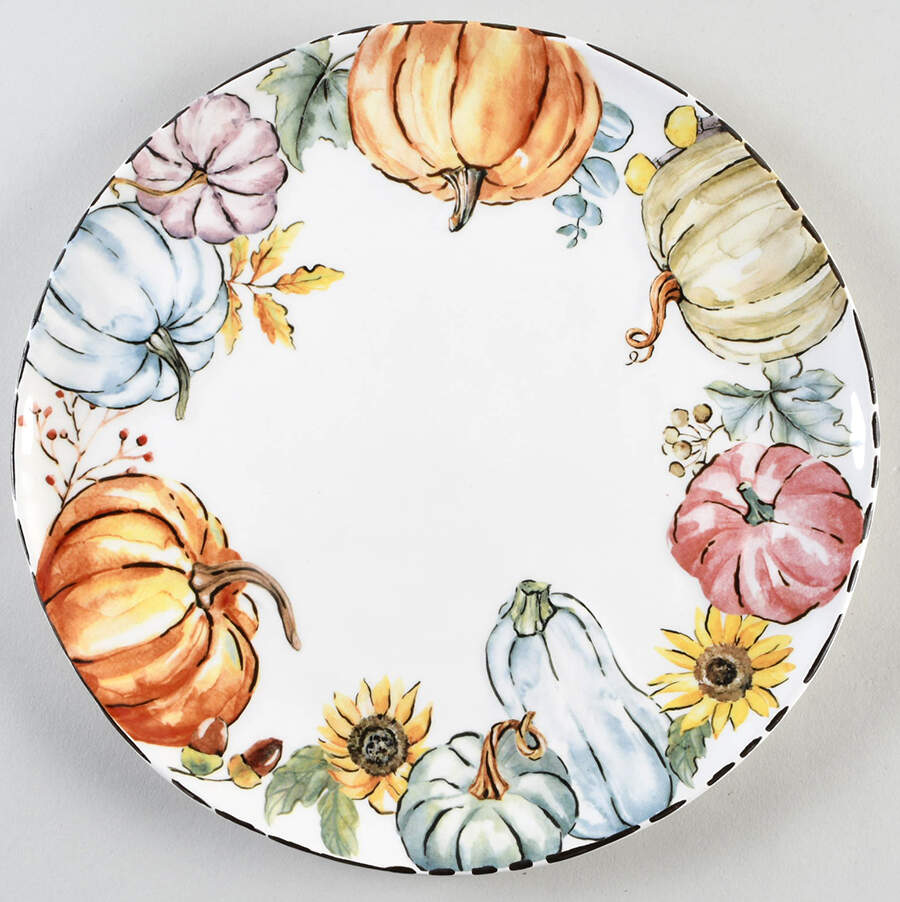Pumpkin Mushroom Dinner Plate by Potter's Studio-1