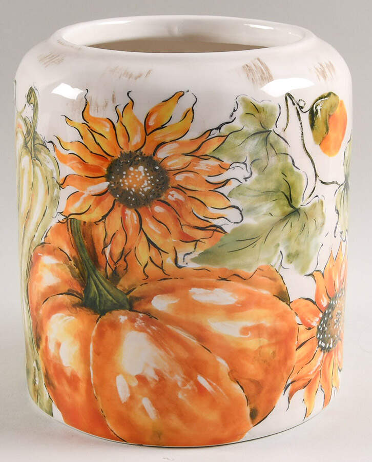 Pumpkin Mushroom Large Canister No Lid by Potter's Studio-1
