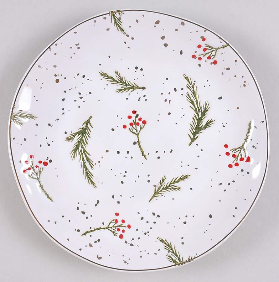 Red Gold Berry Salad Plate by Potter's Studio-1