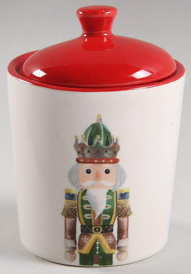 Nutcracker Sugar Bowl & Lid by Potter's Studio-1