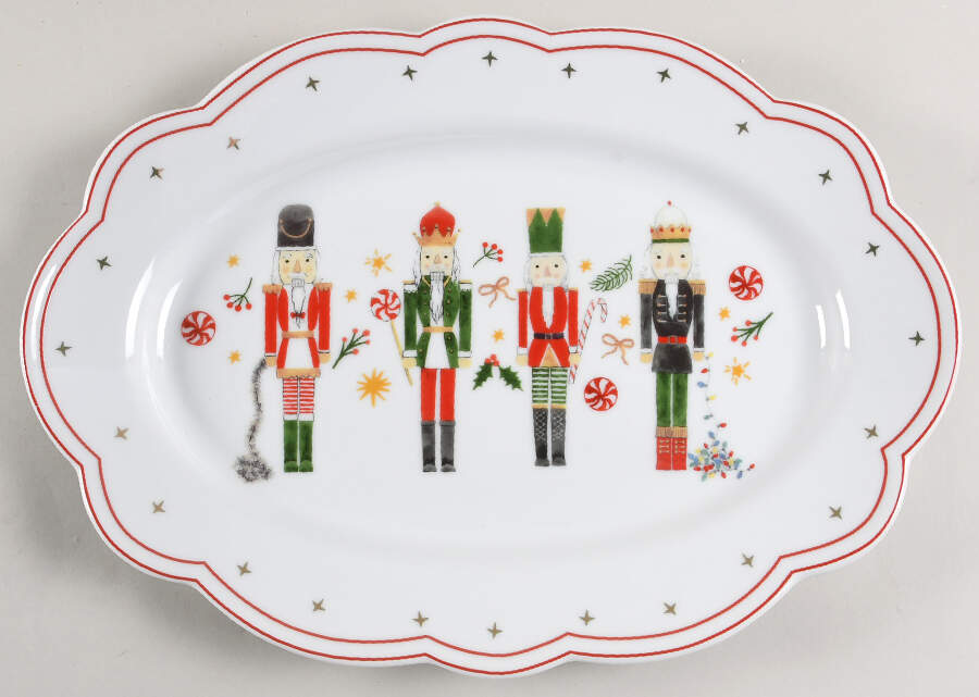 Nutcracker 14" Oval Serving Platter by Potter's Studio-1