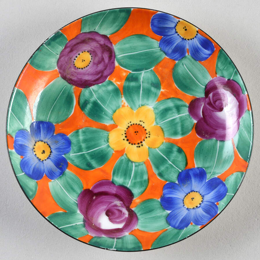 Moravian Art Saucer by Phoenix (Czech)-1