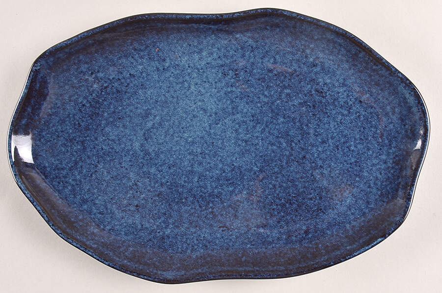 Denim 11" Oval Serving Platter by Porto Brasil-1