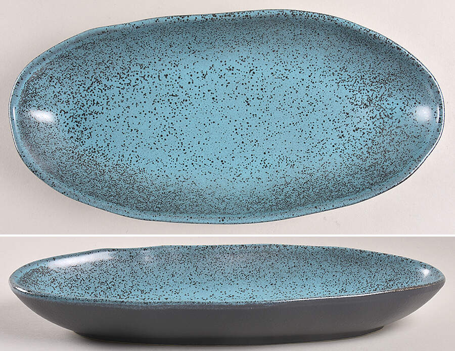 Night Sky 12" Deep Oval Serving Platter by Porto Brasil-1