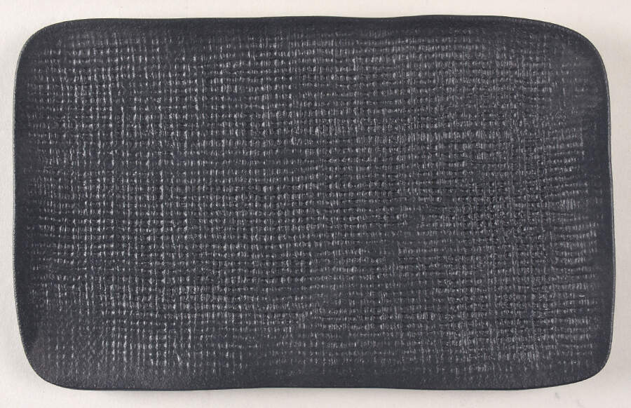 Matte Black 10" Rectangular Serving Platter by Porto Brasil-1