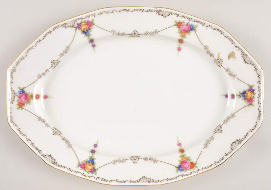 PUN159 12" Oval Serving Platter by Porcelain Union-1