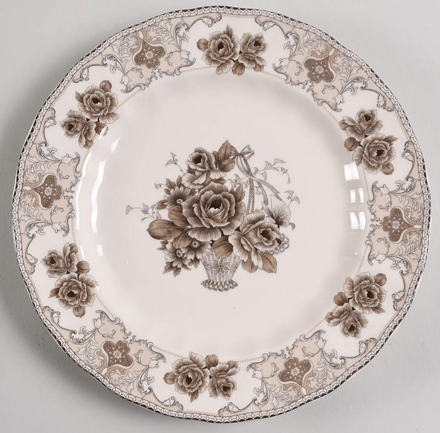 Rose Brown Dinner Plate by Palate & Plate-1
