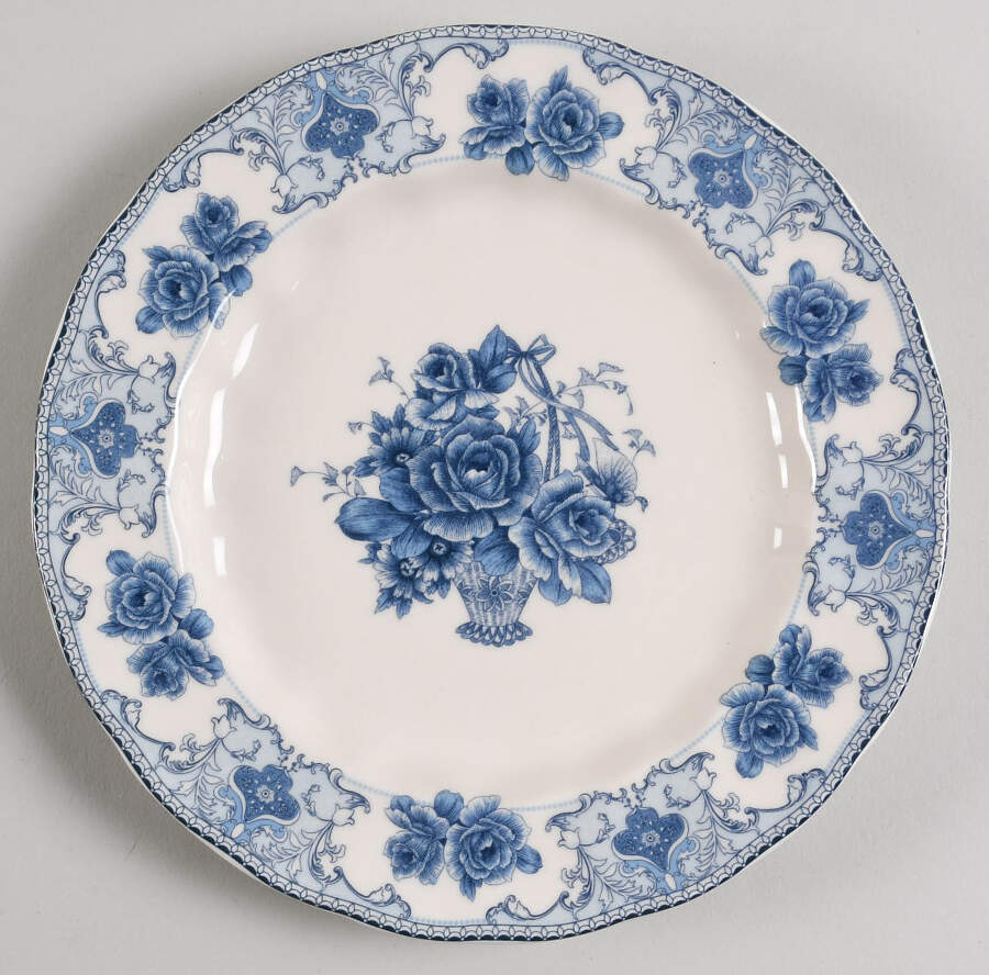 Rose Blue Salad Plate by Palate & Plate-1