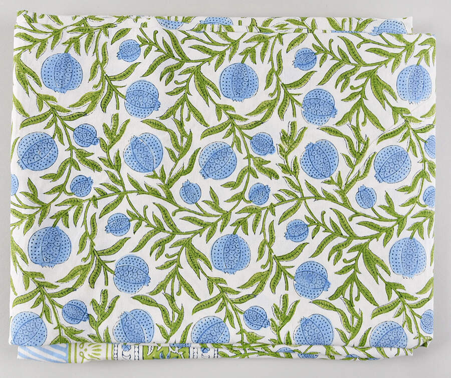 Table Linens & Accessories 60" x 92" Pomegranate Blue Cloth Tablecloth by Pacific & Rose Textiles-1