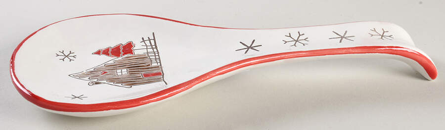 Ski Village Spoon Rest/Holder (Holds 1 Spoon) by Potter's Studio-1