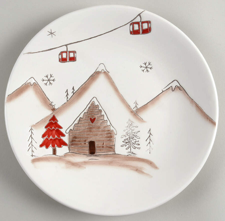 Ski Village Salad Plate by Potter's Studio-1